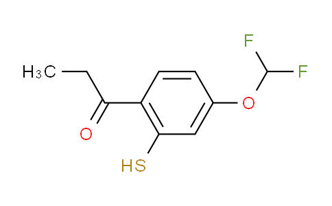 CAS No. 1806554-92-6, 1-(4-(Difluoromethoxy)-2-mercaptophenyl)propan-1-one