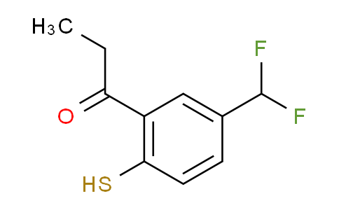 CAS No. 1805680-60-7, 1-(5-(Difluoromethyl)-2-mercaptophenyl)propan-1-one