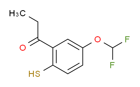 CAS No. 1803889-34-0, 1-(5-(Difluoromethoxy)-2-mercaptophenyl)propan-1-one