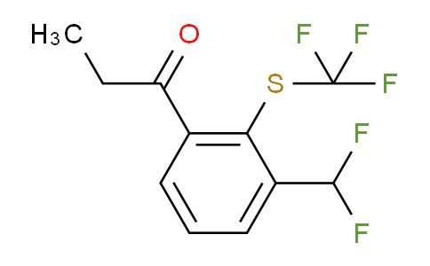 CAS No. 1806441-61-1, 1-(3-(Difluoromethyl)-2-(trifluoromethylthio)phenyl)propan-1-one