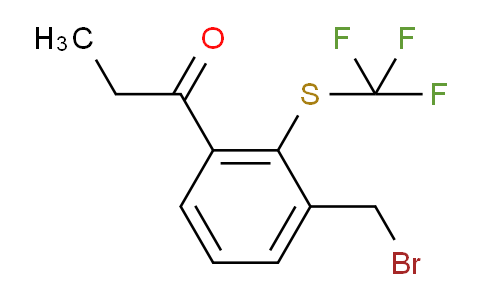 CAS No. 1806512-18-4, 1-(3-(Bromomethyl)-2-(trifluoromethylthio)phenyl)propan-1-one
