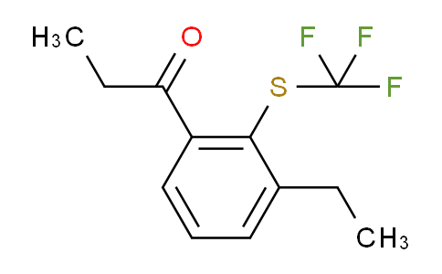 CAS No. 1803725-65-6, 1-(3-Ethyl-2-(trifluoromethylthio)phenyl)propan-1-one