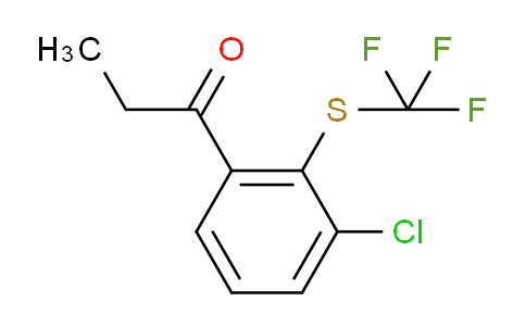 CAS No. 1806573-65-8, 1-(3-Chloro-2-(trifluoromethylthio)phenyl)propan-1-one