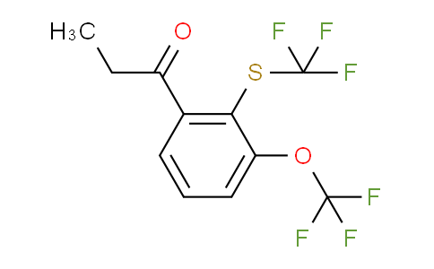 CAS No. 1806394-16-0, 1-(3-(Trifluoromethoxy)-2-(trifluoromethylthio)phenyl)propan-1-one