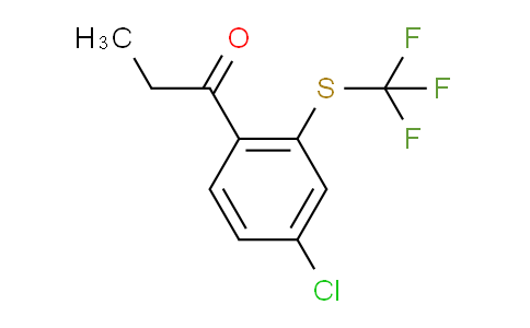 CAS No. 1805856-85-2, 1-(4-Chloro-2-(trifluoromethylthio)phenyl)propan-1-one