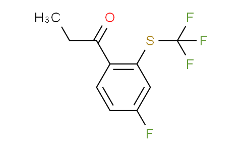 CAS No. 1804159-27-0, 1-(4-Fluoro-2-(trifluoromethylthio)phenyl)propan-1-one
