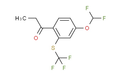 CAS No. 1804148-90-0, 1-(4-(Difluoromethoxy)-2-(trifluoromethylthio)phenyl)propan-1-one