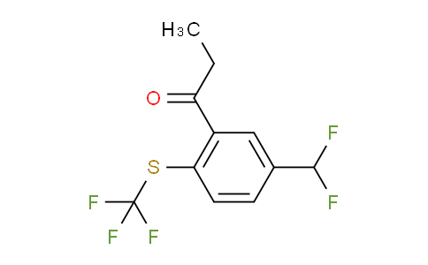 CAS No. 1804037-65-7, 1-(5-(Difluoromethyl)-2-(trifluoromethylthio)phenyl)propan-1-one