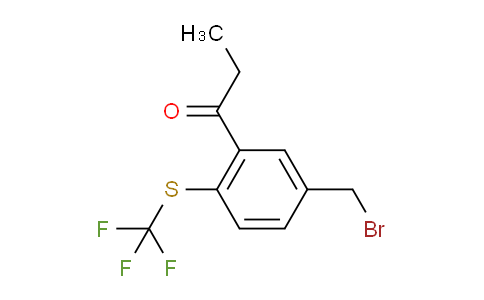 CAS No. 1804265-19-7, 1-(5-(Bromomethyl)-2-(trifluoromethylthio)phenyl)propan-1-one