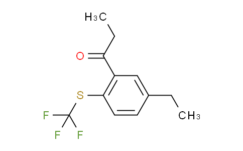 CAS No. 1805897-18-0, 1-(5-Ethyl-2-(trifluoromethylthio)phenyl)propan-1-one