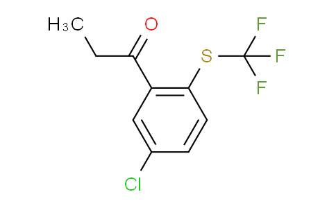 CAS No. 1806632-71-2, 1-(5-Chloro-2-(trifluoromethylthio)phenyl)propan-1-one