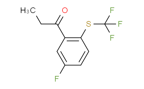 CAS No. 1806537-99-4, 1-(5-Fluoro-2-(trifluoromethylthio)phenyl)propan-1-one