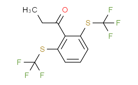 CAS No. 1803861-64-4, 1-(2,6-Bis(trifluoromethylthio)phenyl)propan-1-one