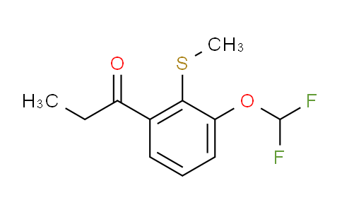 CAS No. 1803719-79-0, 1-(3-(Difluoromethoxy)-2-(methylthio)phenyl)propan-1-one
