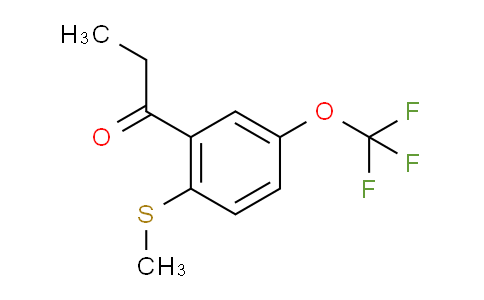 CAS No. 1806707-26-5, 1-(2-(Methylthio)-5-(trifluoromethoxy)phenyl)propan-1-one