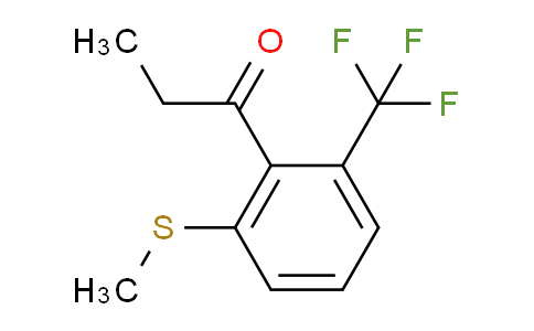 CAS No. 1804071-86-0, 1-(2-(Methylthio)-6-(trifluoromethyl)phenyl)propan-1-one