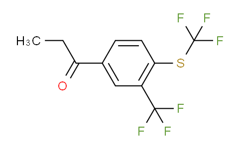 CAS No. 1806470-63-2, 1-(3-(Trifluoromethyl)-4-(trifluoromethylthio)phenyl)propan-1-one