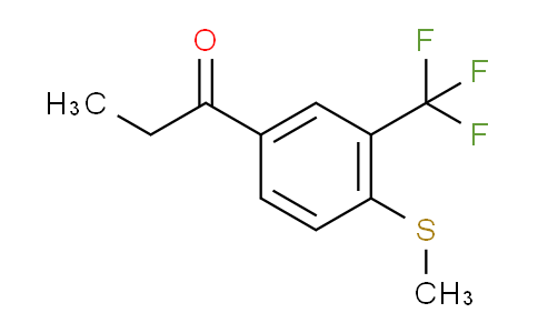 CAS No. 1804234-91-0, 1-(4-(Methylthio)-3-(trifluoromethyl)phenyl)propan-1-one