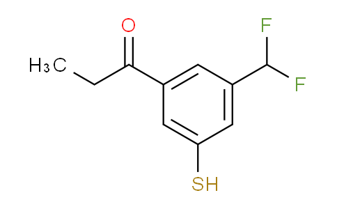 CAS No. 1805706-02-8, 1-(3-(Difluoromethyl)-5-mercaptophenyl)propan-1-one