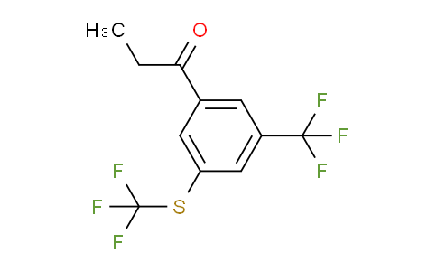 CAS No. 1805767-37-6, 1-(3-(Trifluoromethyl)-5-(trifluoromethylthio)phenyl)propan-1-one