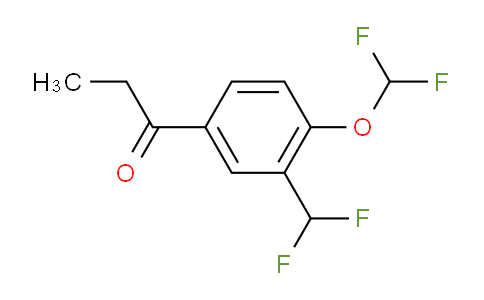 CAS No. 1805761-84-5, 1-(4-(Difluoromethoxy)-3-(difluoromethyl)phenyl)propan-1-one