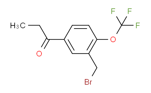 CAS No. 1803752-27-3, 1-(3-(Bromomethyl)-4-(trifluoromethoxy)phenyl)propan-1-one
