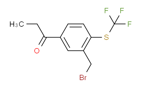 CAS No. 1803861-79-1, 1-(3-(Bromomethyl)-4-(trifluoromethylthio)phenyl)propan-1-one