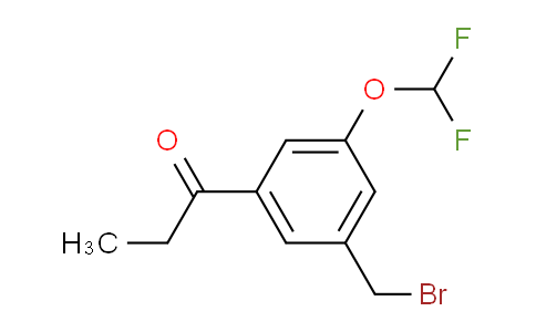 CAS No. 1804263-84-0, 1-(3-(Bromomethyl)-5-(difluoromethoxy)phenyl)propan-1-one