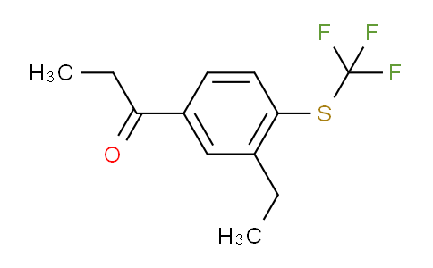 CAS No. 1804153-77-2, 1-(3-Ethyl-4-(trifluoromethylthio)phenyl)propan-1-one