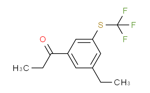 CAS No. 1804175-36-7, 1-(3-Ethyl-5-(trifluoromethylthio)phenyl)propan-1-one