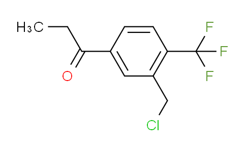 CAS No. 1806417-10-6, 1-(3-(Chloromethyl)-4-(trifluoromethyl)phenyl)propan-1-one