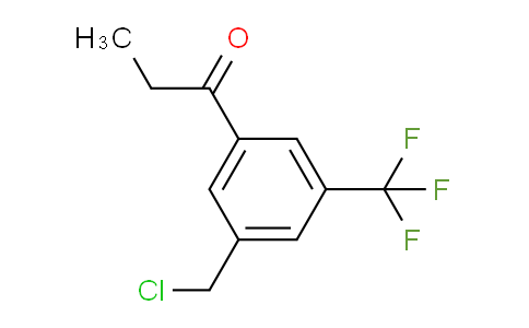 CAS No. 1804214-97-8, 1-(3-(Chloromethyl)-5-(trifluoromethyl)phenyl)propan-1-one
