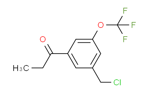 CAS No. 1804132-40-8, 1-(3-(Chloromethyl)-5-(trifluoromethoxy)phenyl)propan-1-one
