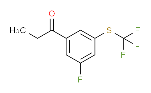 CAS No. 1806694-99-4, 1-(3-Fluoro-5-(trifluoromethylthio)phenyl)propan-1-one