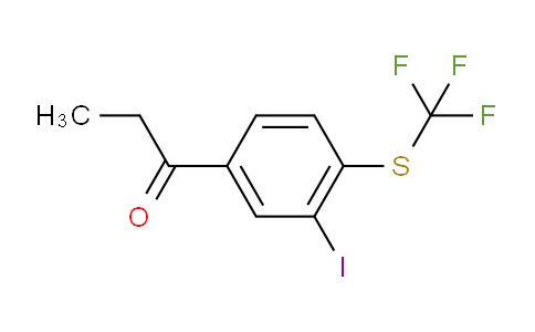 CAS No. 1805733-19-0, 1-(3-Iodo-4-(trifluoromethylthio)phenyl)propan-1-one
