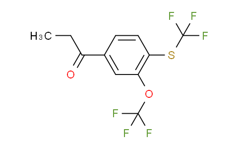 CAS No. 1806466-44-3, 1-(3-(Trifluoromethoxy)-4-(trifluoromethylthio)phenyl)propan-1-one