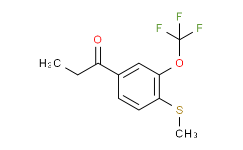 CAS No. 1804232-77-6, 1-(4-(Methylthio)-3-(trifluoromethoxy)phenyl)propan-1-one