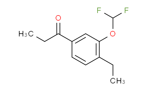 CAS No. 1804142-35-5, 1-(3-(Difluoromethoxy)-4-ethylphenyl)propan-1-one