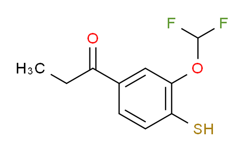 CAS No. 1805887-19-7, 1-(3-(Difluoromethoxy)-4-mercaptophenyl)propan-1-one