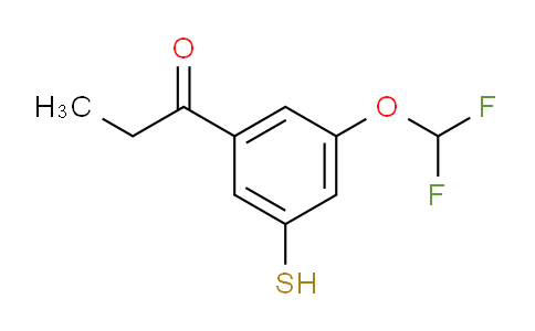 CAS No. 1804084-76-1, 1-(3-(Difluoromethoxy)-5-mercaptophenyl)propan-1-one
