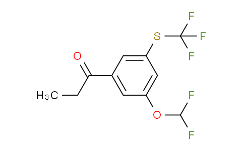 CAS No. 1805877-34-2, 1-(3-(Difluoromethoxy)-5-(trifluoromethylthio)phenyl)propan-1-one