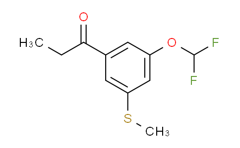 CAS No. 1805865-73-9, 1-(3-(Difluoromethoxy)-5-(methylthio)phenyl)propan-1-one
