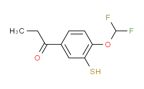 CAS No. 1805766-22-6, 1-(4-(Difluoromethoxy)-3-mercaptophenyl)propan-1-one