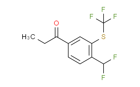 CAS No. 1804167-77-8, 1-(4-(Difluoromethyl)-3-(trifluoromethylthio)phenyl)propan-1-one