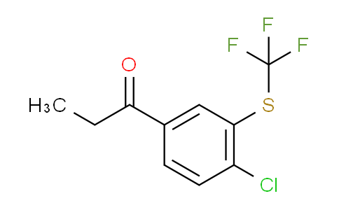 CAS No. 1806573-79-4, 1-(4-Chloro-3-(trifluoromethylthio)phenyl)propan-1-one