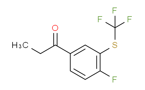 CAS No. 1805902-49-1, 1-(4-Fluoro-3-(trifluoromethylthio)phenyl)propan-1-one