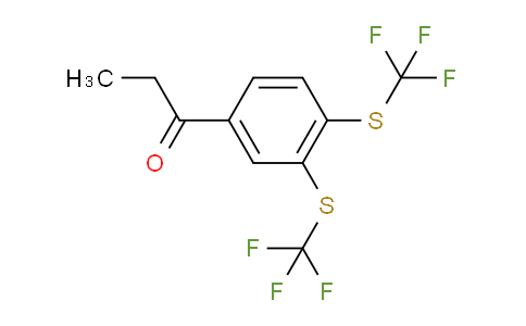 CAS No. 1803746-48-6, 1-(3,4-Bis(trifluoromethylthio)phenyl)propan-1-one
