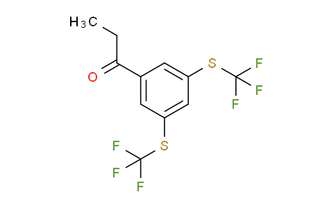 CAS No. 1804199-78-7, 1-(3,5-Bis(trifluoromethylthio)phenyl)propan-1-one