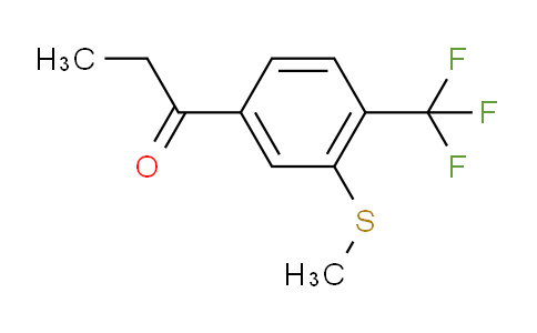 CAS No. 1806708-44-0, 1-(3-(Methylthio)-4-(trifluoromethyl)phenyl)propan-1-one