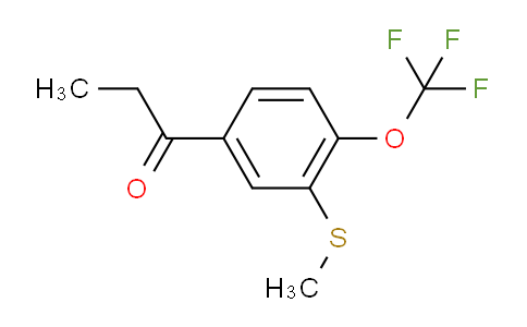 CAS No. 1804244-05-0, 1-(3-(Methylthio)-4-(trifluoromethoxy)phenyl)propan-1-one